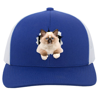 Ragdoll Cutie - Royal/White 104C Trucker Snap Back