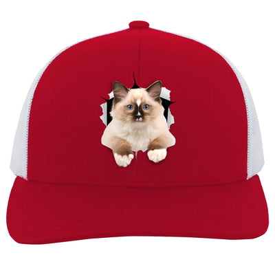 Ragdoll Cutie - Red/White 104C Trucker Snap Back
