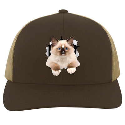 Ragdoll Cutie - Brown/Khaki 104C Trucker Snap Back