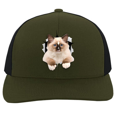 Ragdoll Cutie - Moss/Charcoal 104C Trucker Snap Back