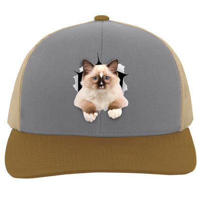 Ragdoll Cutie - Heather/Beige/Amber 104C Trucker Snap Back