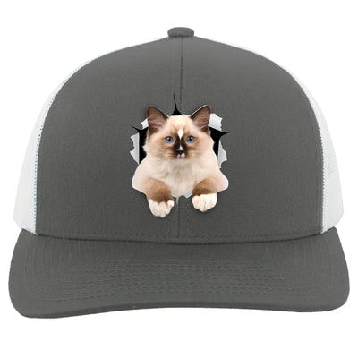 Ragdoll Cutie - Graphite/White 104C Trucker Snap Back