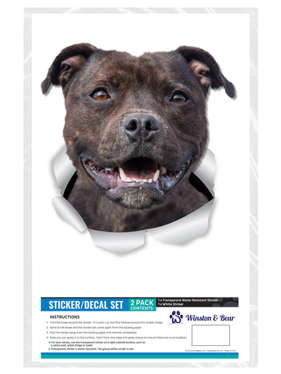 Happy Staffie Decals