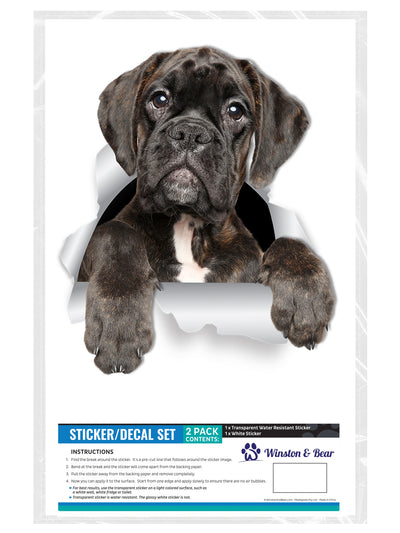 Adorable Boxer Dog Decals