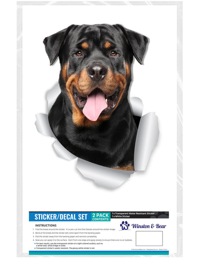 Smiling Rottweiler Decals