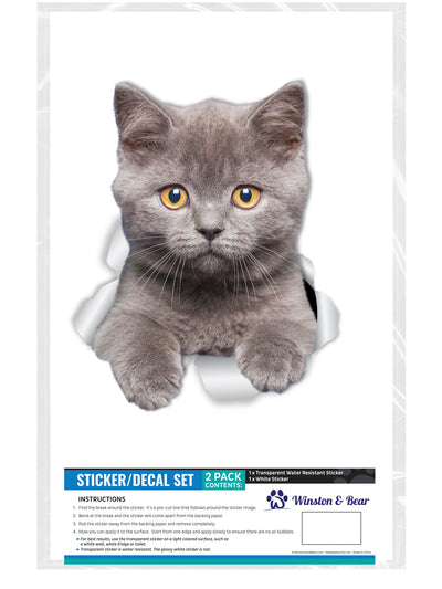 Grey Kitten Decals