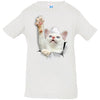 White Cat Reaching Infant Jersey T-Shirt