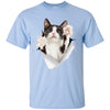 Black & White Reaching Cat Ultra Cotton T-Shirt