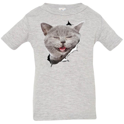 Grey Cat Laughing Infant Jersey T-Shirt