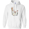 White Cat Reaching Pullover Hoodie