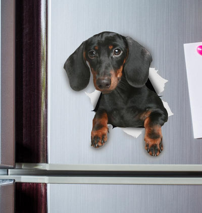 Black Dachshund Decals