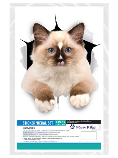 Brown Ragdoll Cat Decals