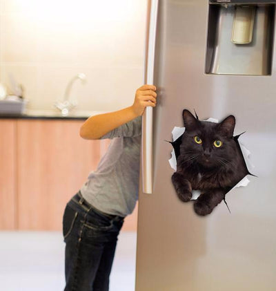 Resting Black Cat Decals