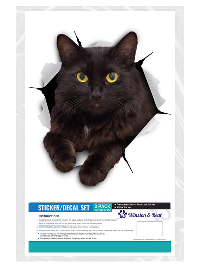 Resting Black Cat Decals