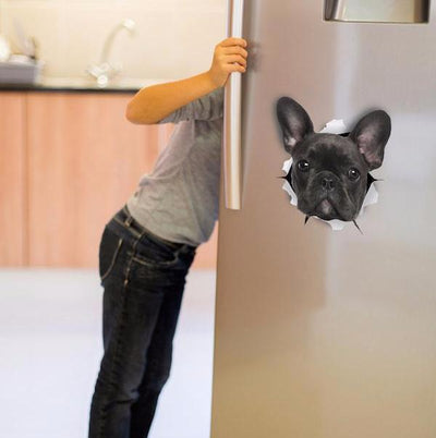 Black French Bulldog Decals