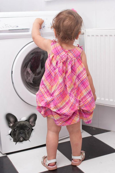 Black French Bulldog Decals
