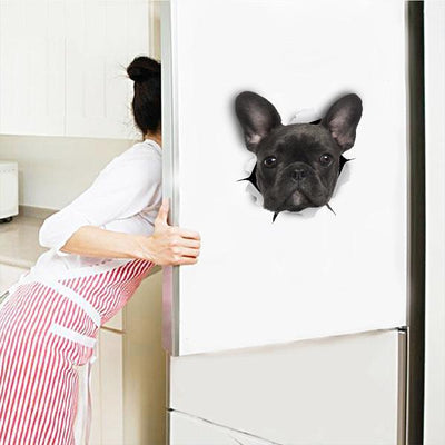 Black French Bulldog Decals