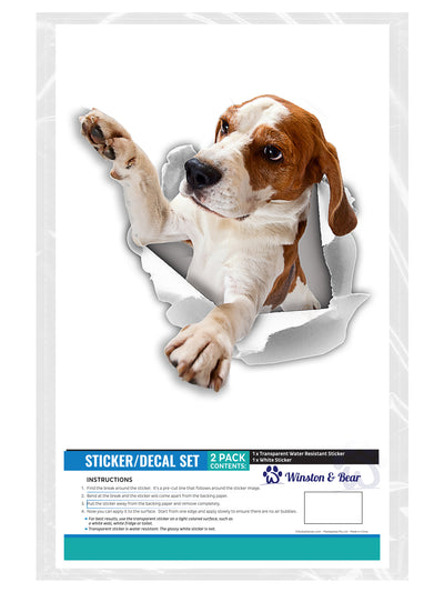 Reaching Beagle Decals