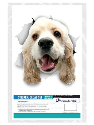 White Cocker Spaniel Decals