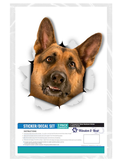 Curious German Shepherd Decals