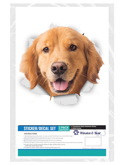 Happy Golden Retriever Decals