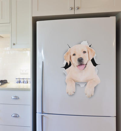 Cute White Labrador Decals