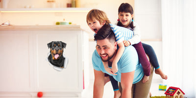 Smiling Rottweiler Decals