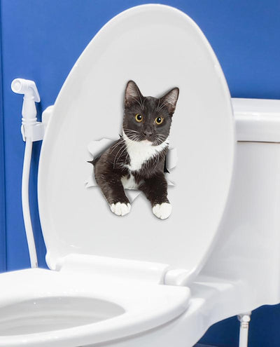 Resting Tuxedo Kitty Decals