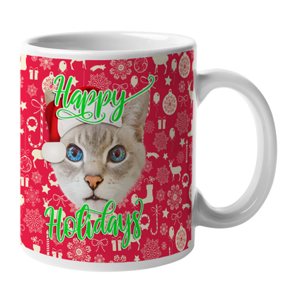 Custom Your Pet Christmas White Mug