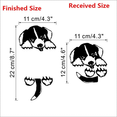 Black Puppy Switch/Wall Sticker Decal (3 Pack)