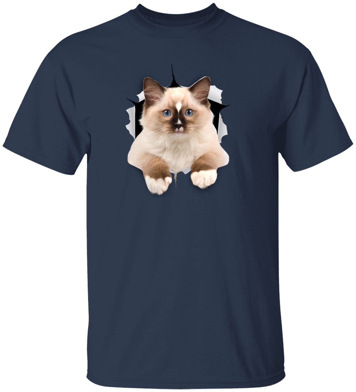 Ragdoll Cutie - Navy G500 Gildan 5.3 oz. T-Shirt