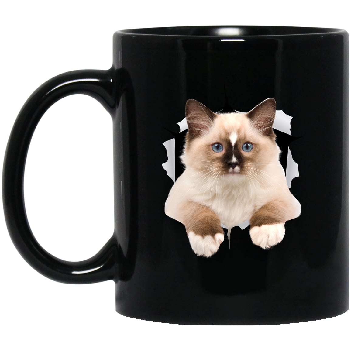 Ragdoll Cutie - Black BM11OZ 11oz Black Mug