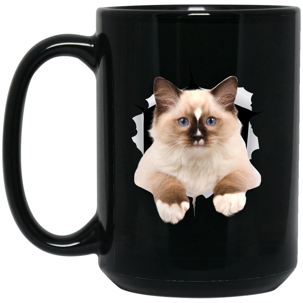 Ragdoll Cutie - Black BM15OZ 15oz Black Mug