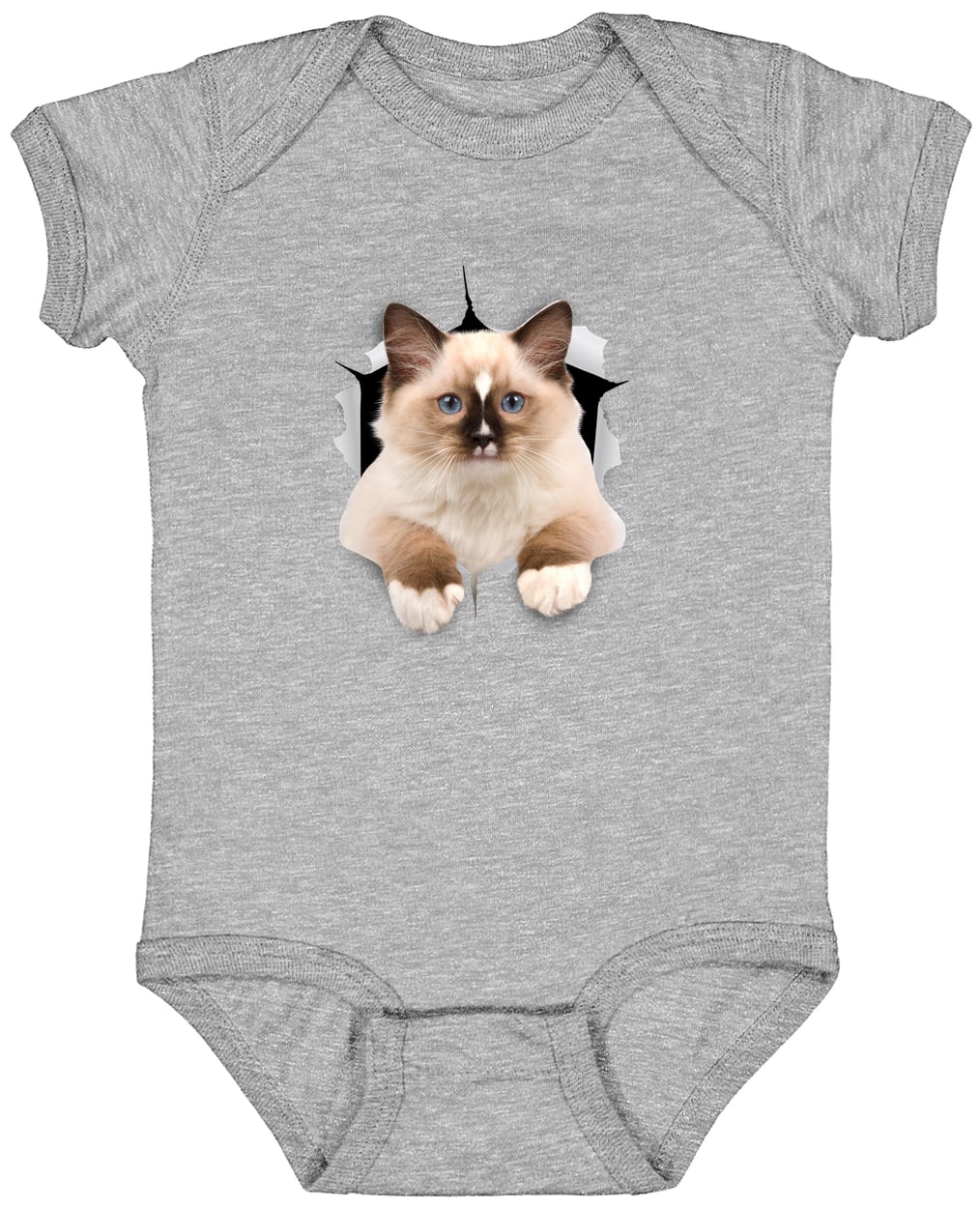 Ragdoll Cutie - Heather Grey 4424 Infant Fine Jersey Bodysuit