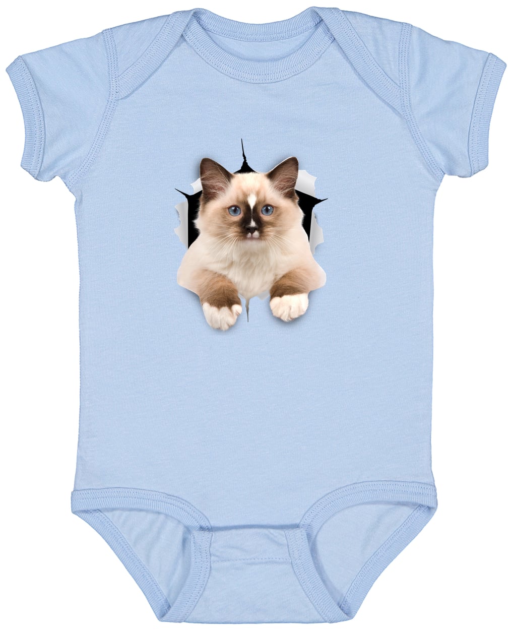 Ragdoll Cutie - Light Blue 4424 Infant Fine Jersey Bodysuit