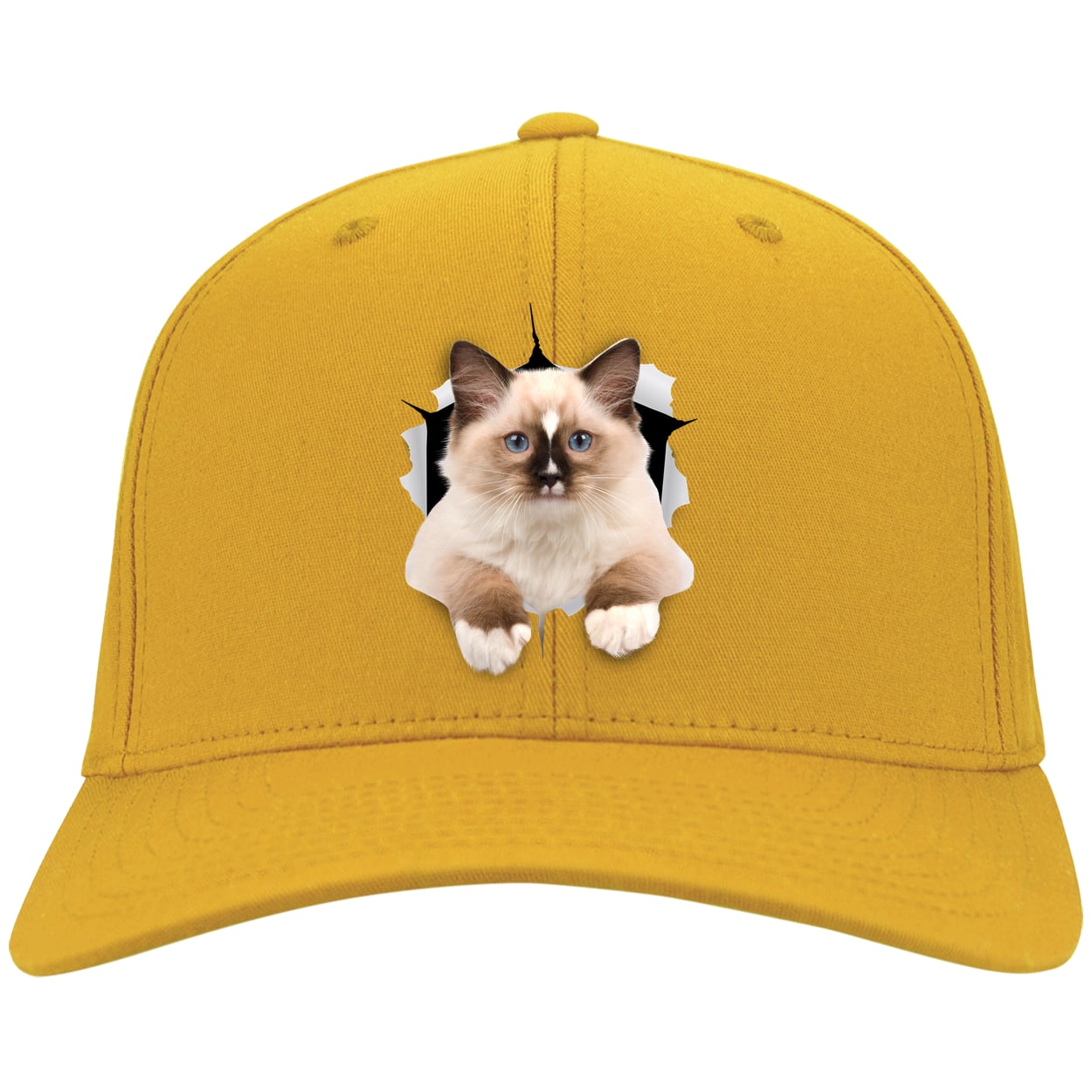 Ragdoll Cutie - Gold CP80 Port & Company Twill Cap