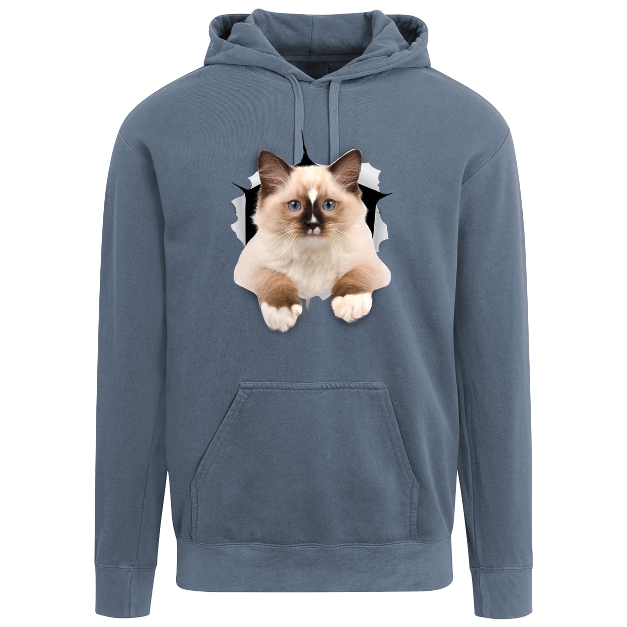 Ragdoll Cutie - Blue Jean 1567 Comfort Colors Garment-Dyed Adult Hoodie