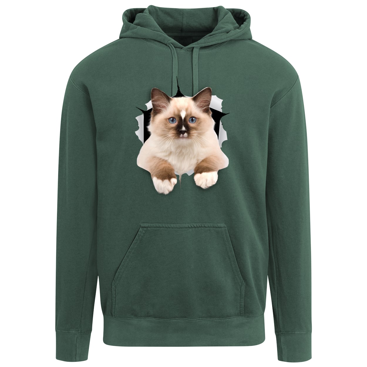 Ragdoll Cutie - Blue Spruce 1567 Comfort Colors Garment-Dyed Adult Hoodie