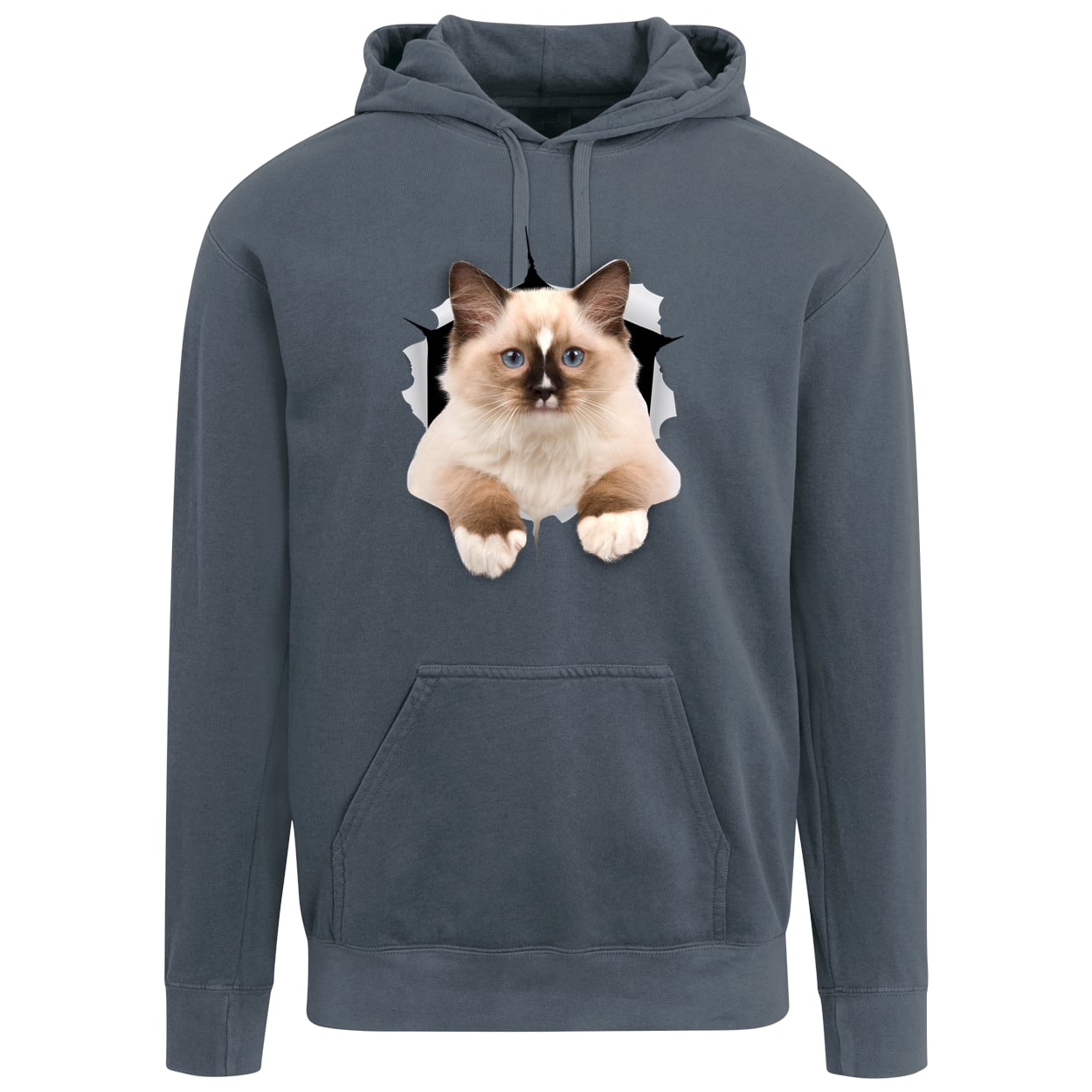 Ragdoll Cutie - Denim 1567 Comfort Colors Garment-Dyed Adult Hoodie