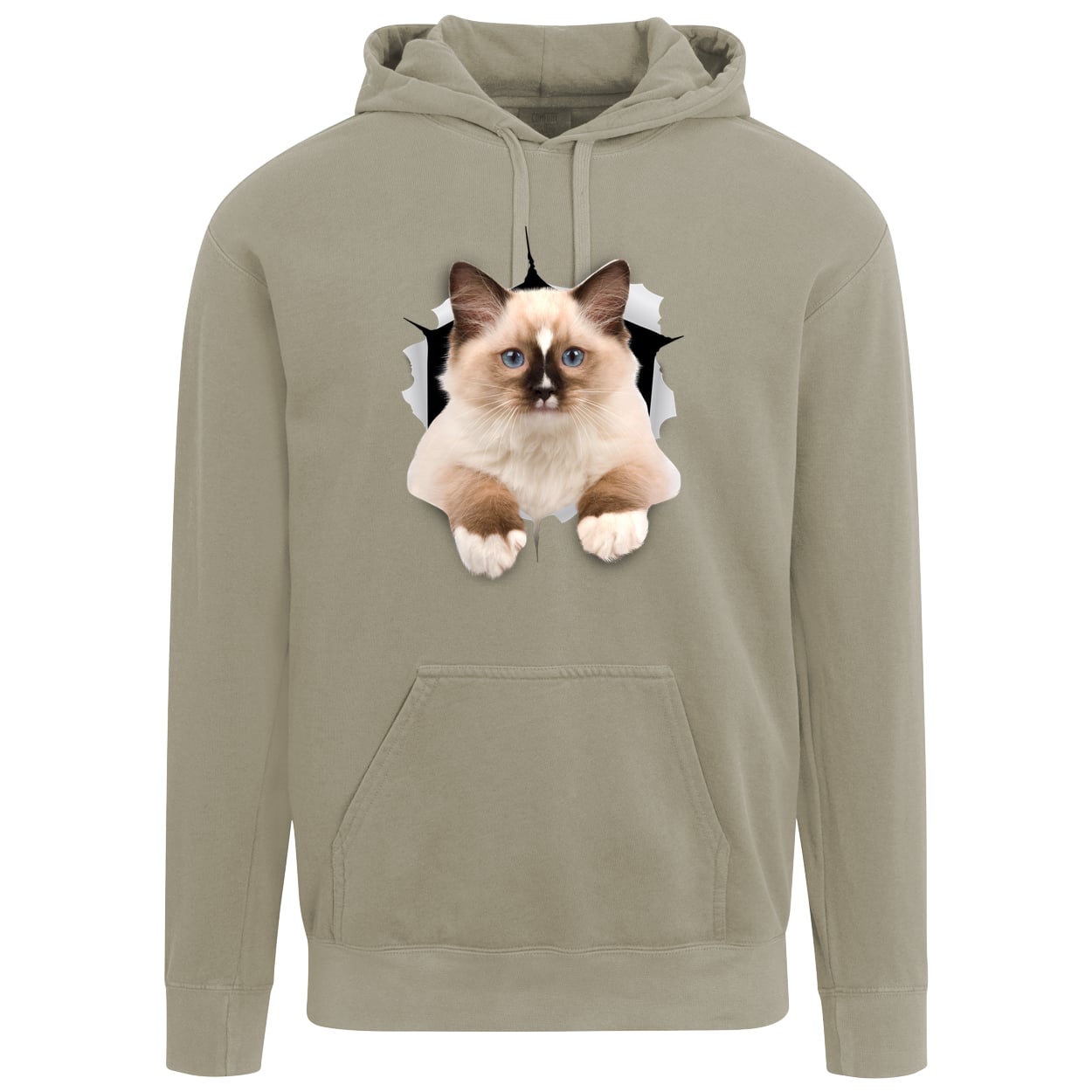 Ragdoll Cutie - Grey 1567 Comfort Colors Garment-Dyed Adult Hoodie