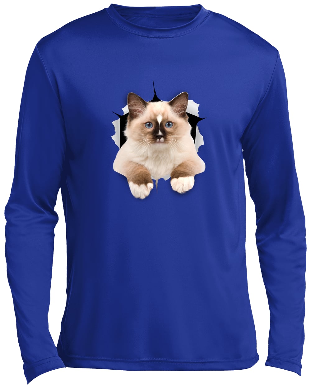 Ragdoll Cutie - True Royal ST350LS Sport-Tek Long Sleeve Performance Tee