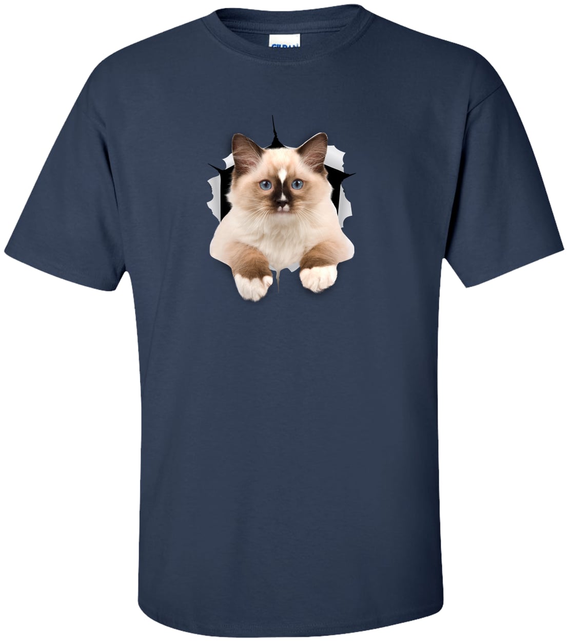 Ragdoll Cutie - Navy G200T Gildan Mens Tall Ultra Cotton Tee