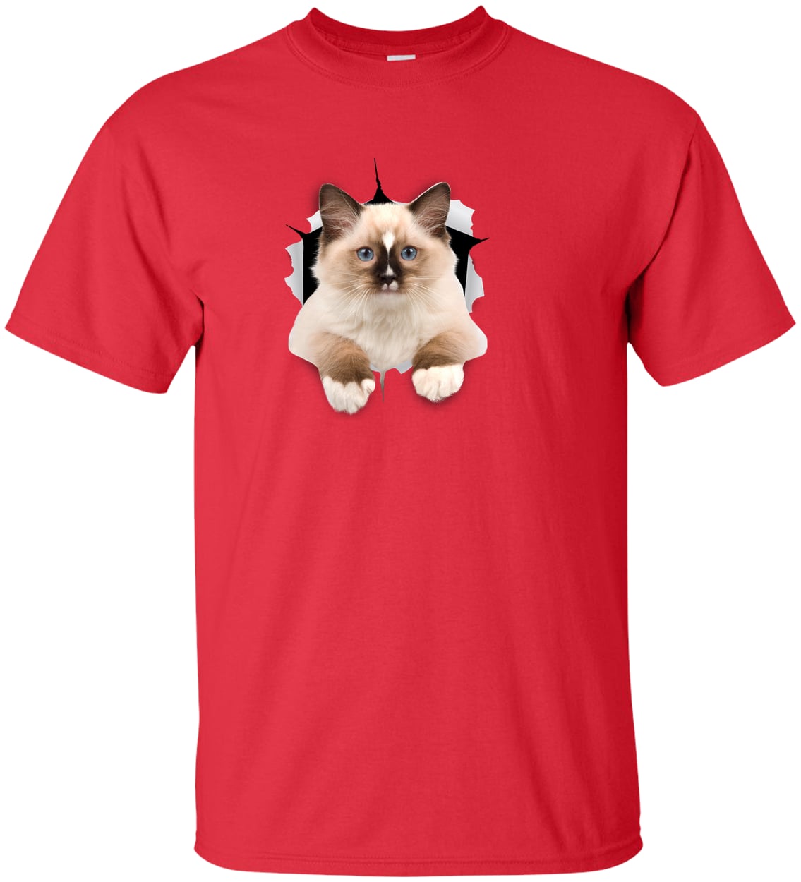 Ragdoll Cutie - Red G200T Gildan Mens Tall Ultra Cotton Tee