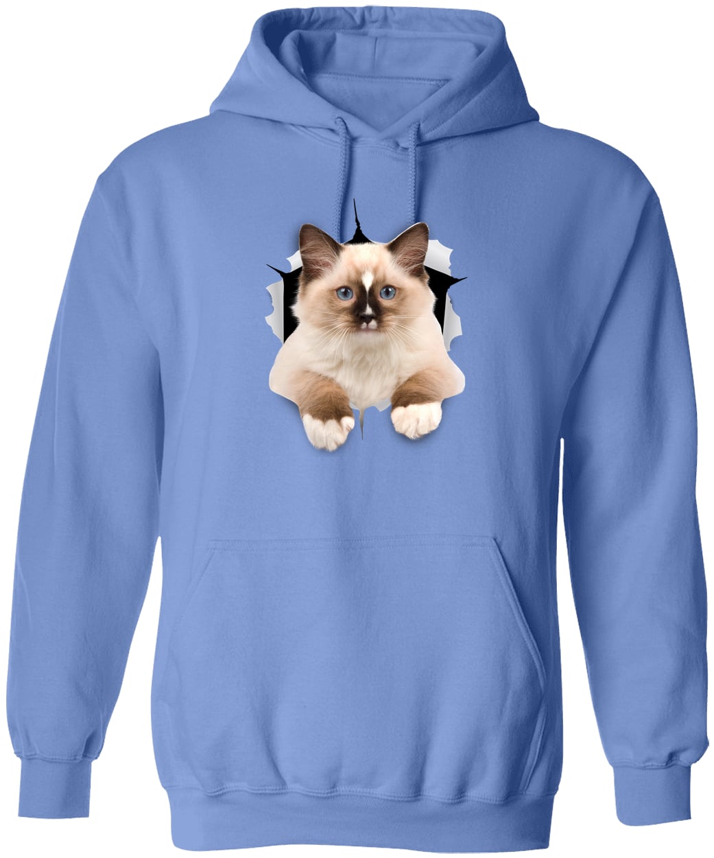 Ragdoll Cutie - Carolina Blue G185 Gildan Pullover Hoodie