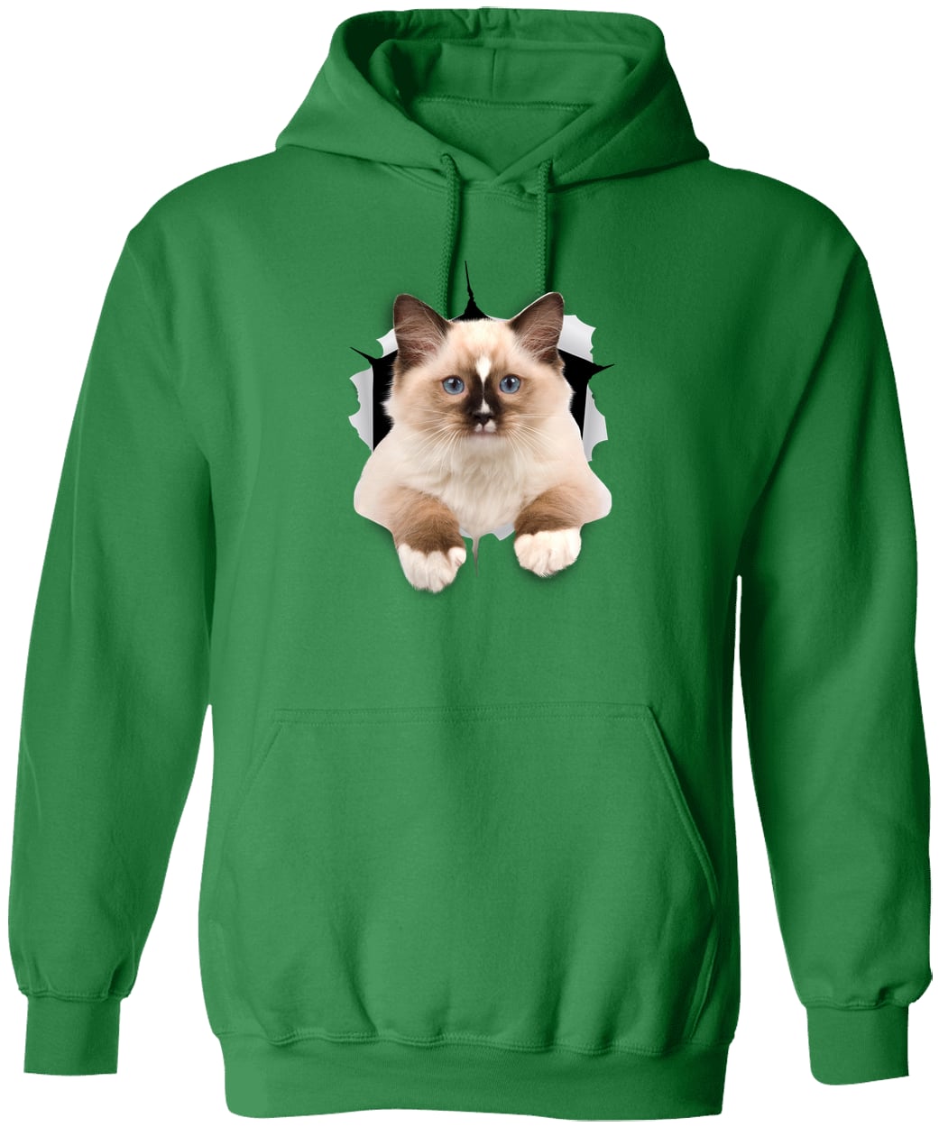 Ragdoll Cutie - Irish Green G185 Gildan Pullover Hoodie