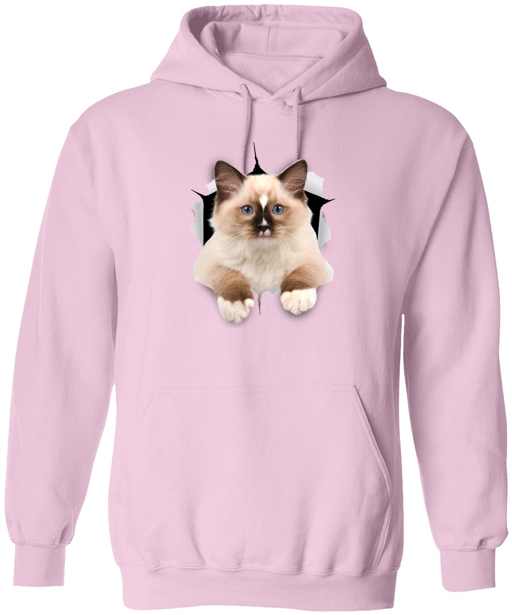 Ragdoll Cutie - Light Pink G185 Gildan Pullover Hoodie