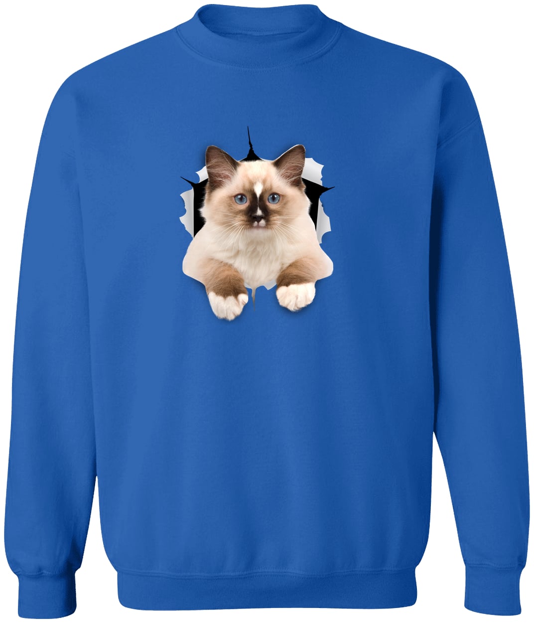 Ragdoll Cutie - Royal G180 Gildan Crewneck Pullover Sweatshirt