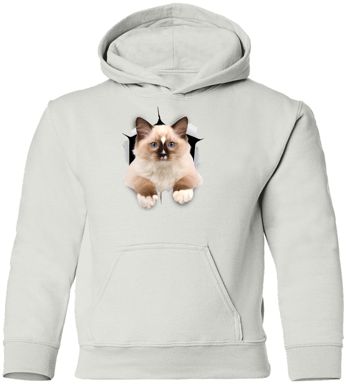 Ragdoll Cutie - White G185B Gildan Youth Pullover Hoodie