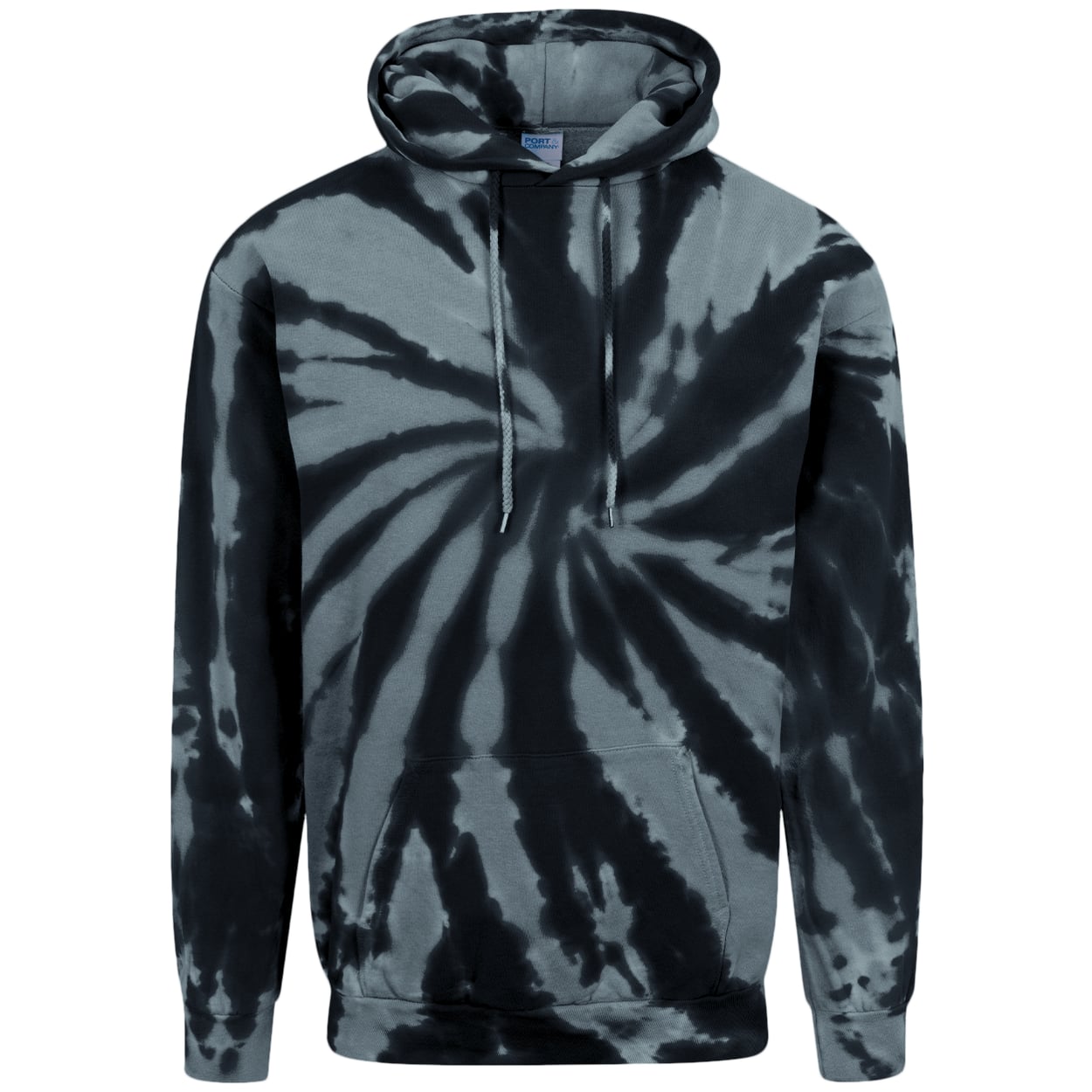Custom Template - Black PC146 Port & Company Adult Tie-Dye Pullover Hoodie