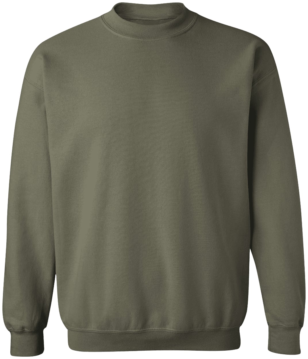 Custom Template - Military Green G180 Gildan Crewneck Pullover Sweatshirt